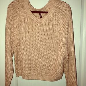 H&M Blush Nude Crop Top Sweater - NWOT